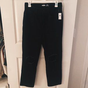 Old Navy Ripped Black Straight Leg Jeans